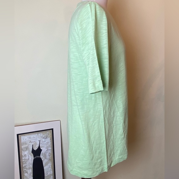 Chico’s Tee Top Size 1 Short Sleeves Mint V Neck - Picture 3 of 8